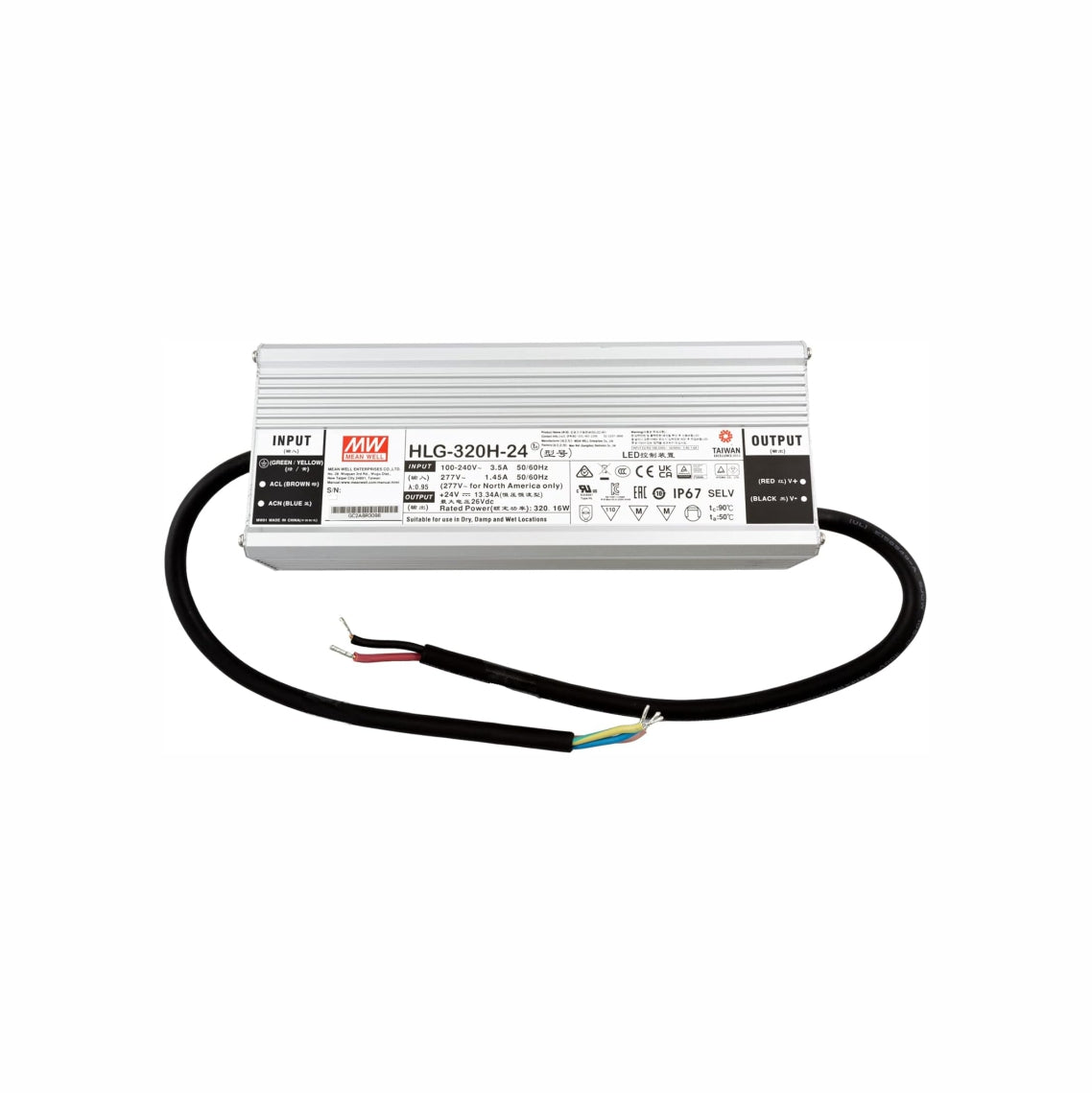 Fuente de alimentación 220/110 VCA a 24 V, 13,3 A