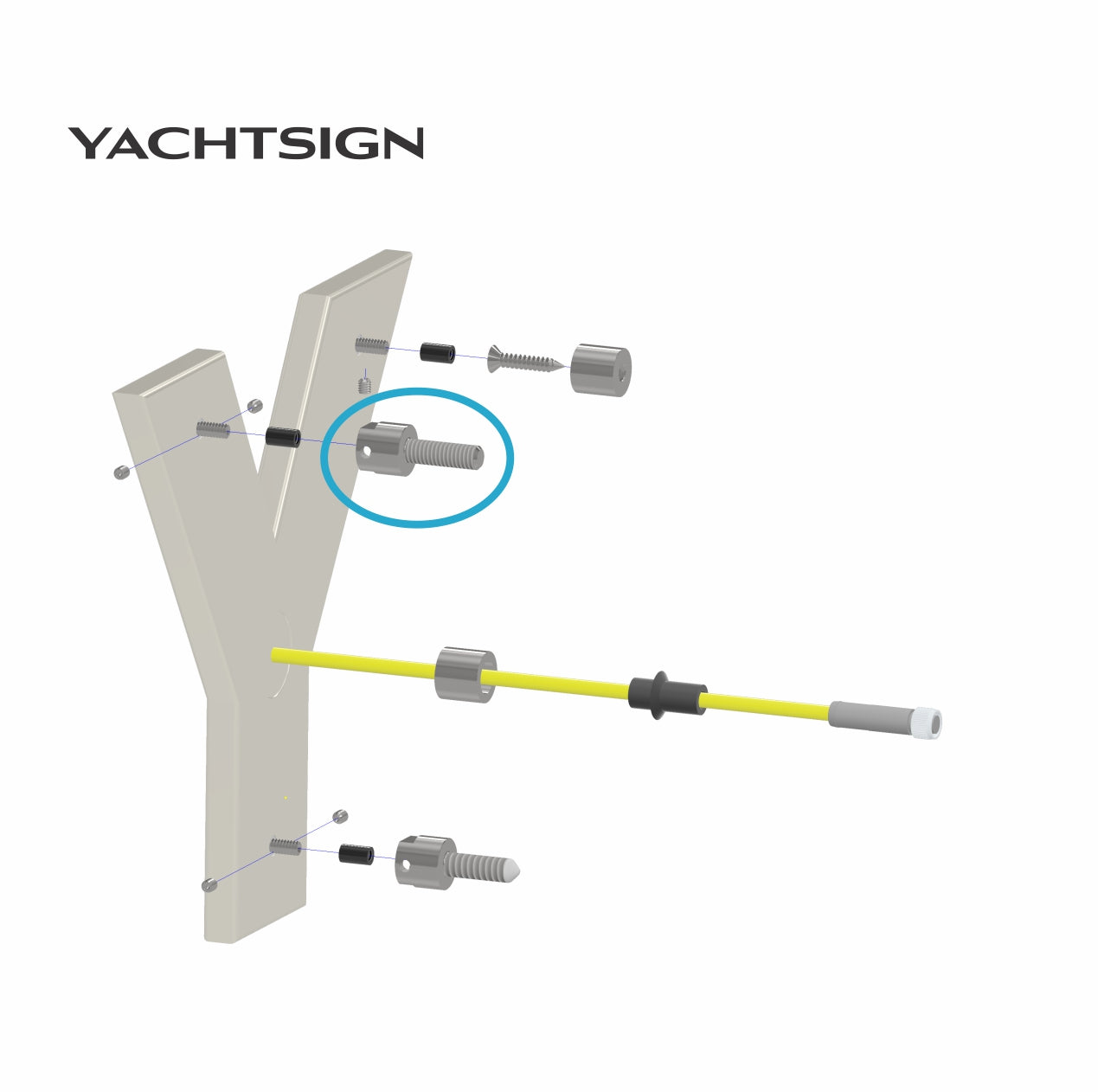 Tornillo de máquina del sistema de montaje externo