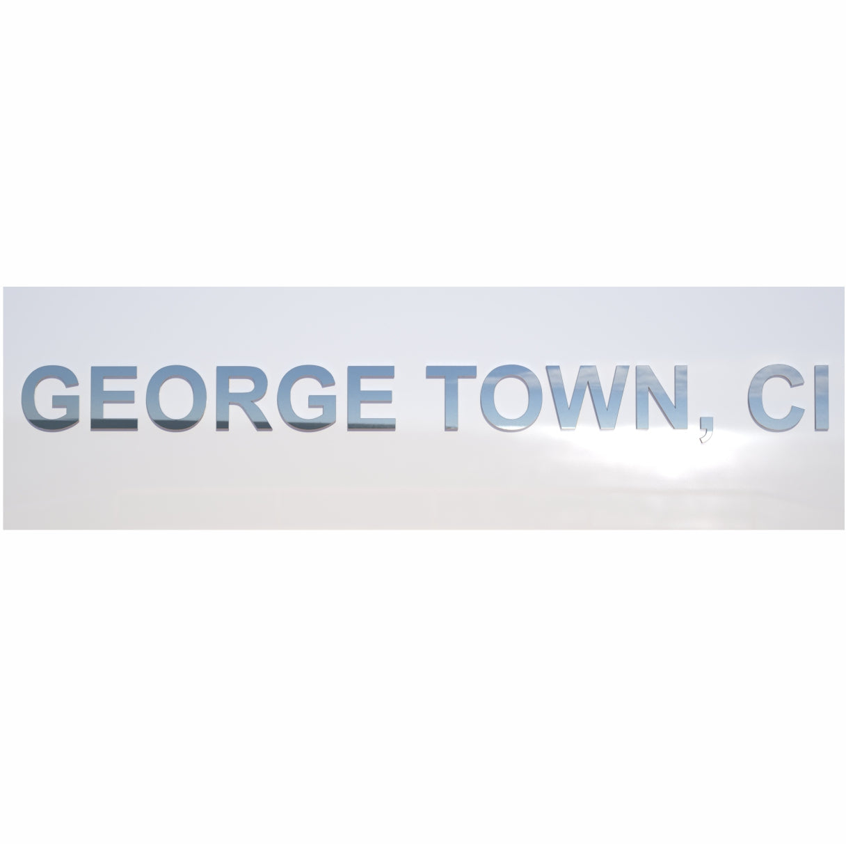 Stainless Steel Hailing Port "GEORGE TOWN, CI" Set for self installation