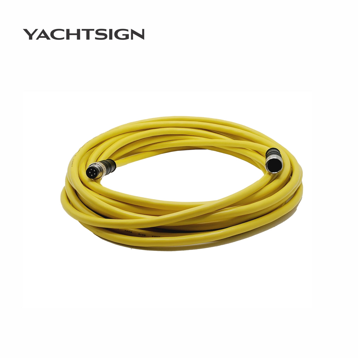Cable M8 5pin, Macho/Hembra, 5m amarillo