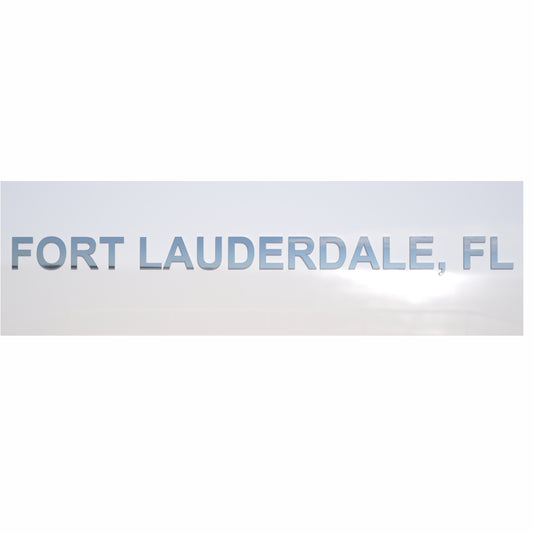 Stainless Steel Hailing Port "FORT LAUDERDALE, FL" Set for self installation