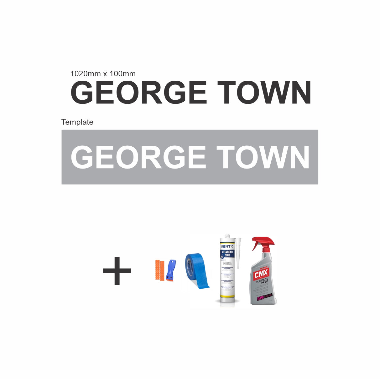 Stainless Steel Hailing Port "GEORGE TOWN" Set for self installation