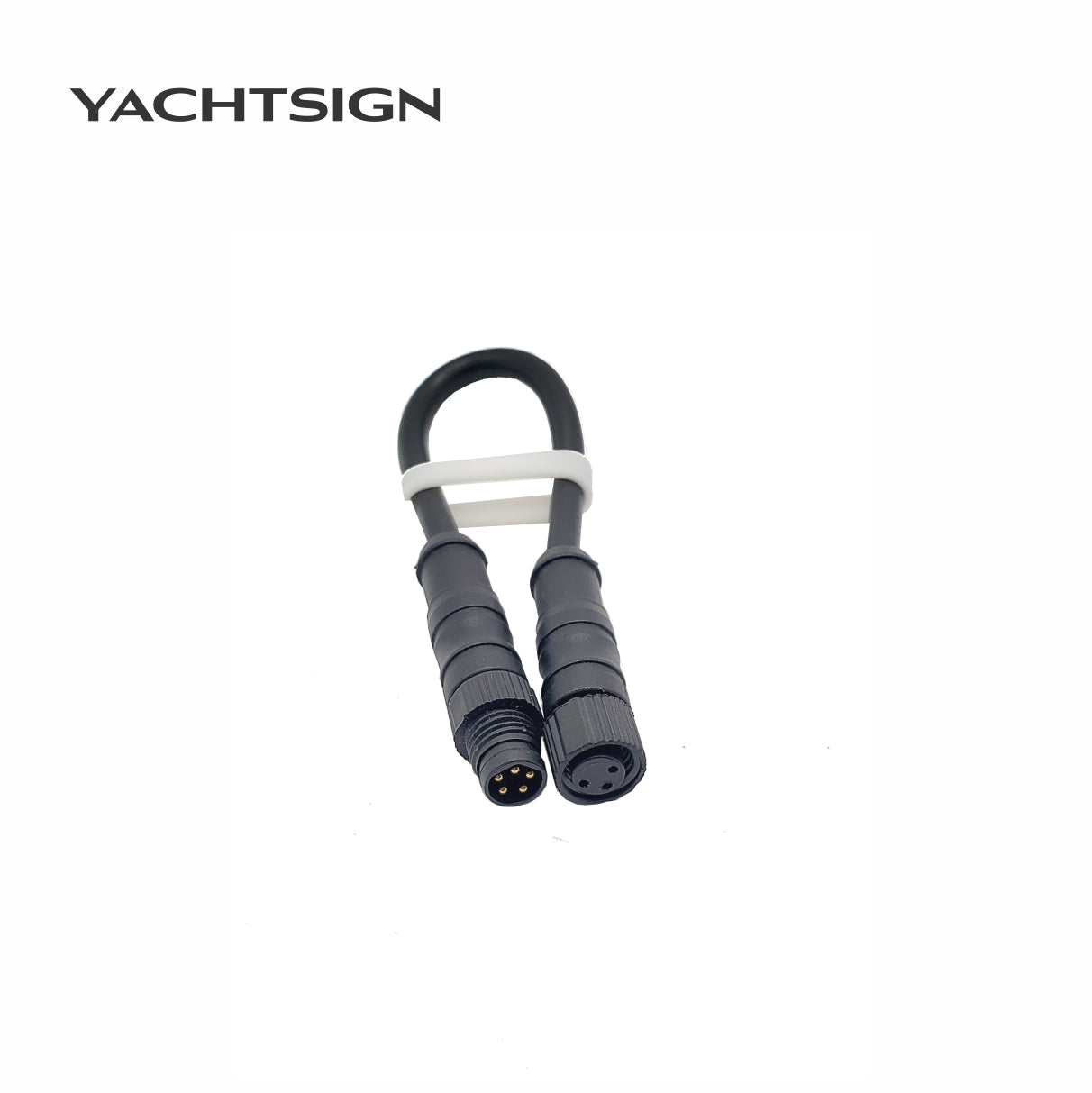 M8 Adapter Cable 5pin Male to 3 pin Female, 10cm black