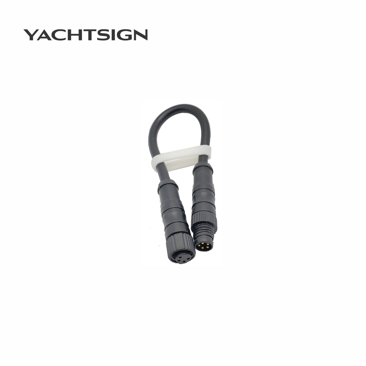 M8 Adapter Cable 5pin Male to 4 pin Female, 10cm black