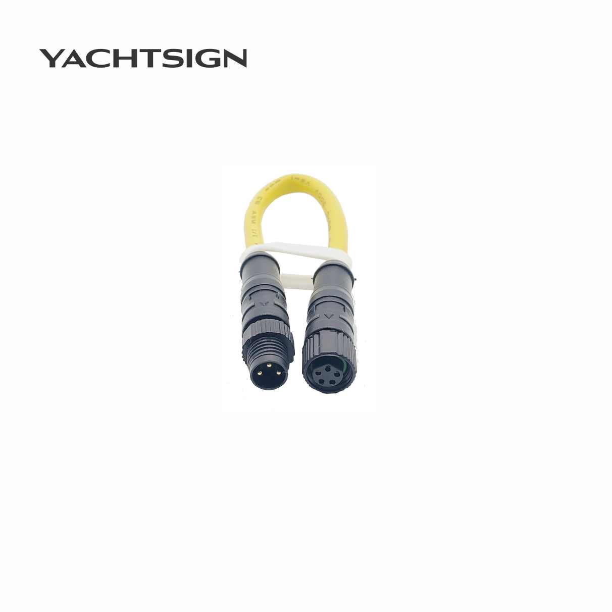 Cable M8 5pin, Macho/Hembra, 5m amarillo