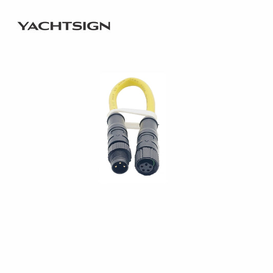 Cable M8 5pin, Macho/Hembra, 5m amarillo